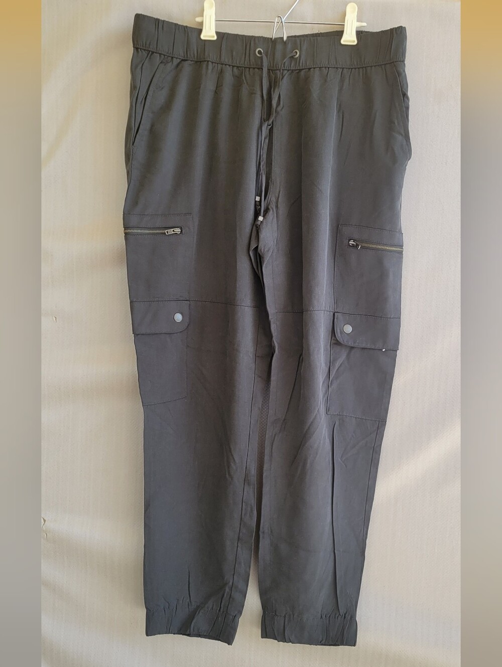 Banana Republic Women's Charcoal Relax Cargo Jogger Pants